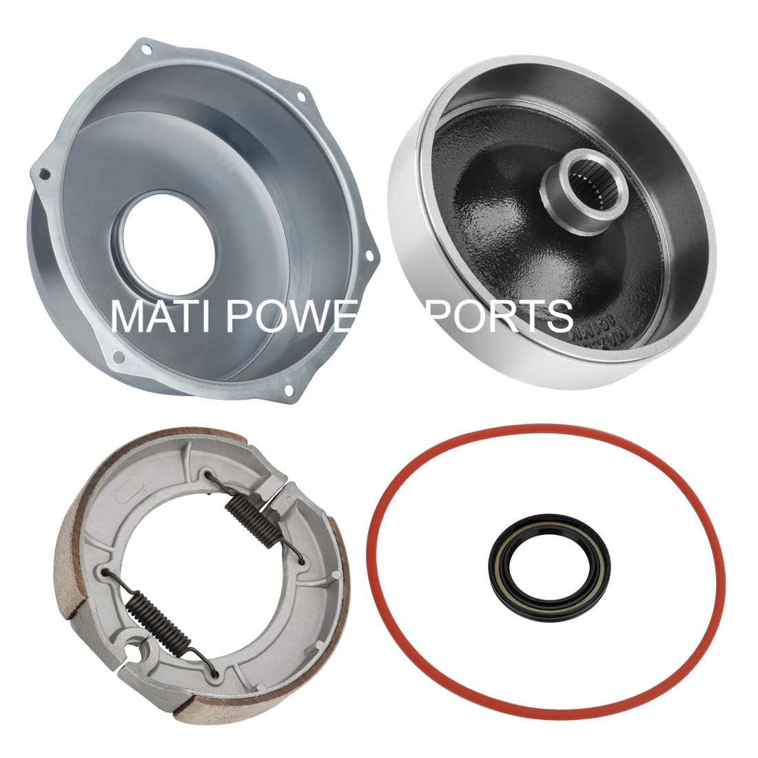 Rear Brake Drum Hub Shoes Cover Seals Kit for Yamaha YFM400/F Big Bear Kodiak 400 4x4 2000-2004 5FU-F5310-10-00