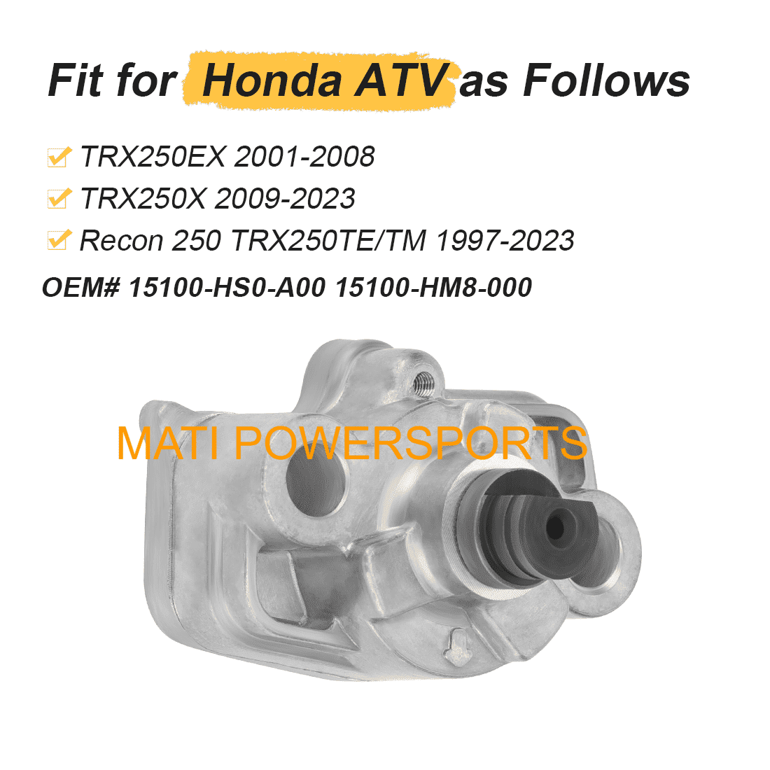 Oil Pump Assembly for TRX250EX/X/TE/TM Honda Recon 250 1997-2023 15100-HM8-000