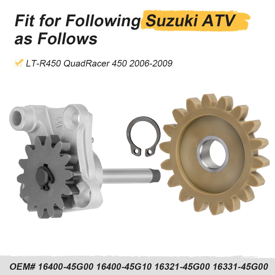 Oil Pump Assembly & Idle Gear Kit for Suzuki LTR450 QuadRacer 450 2006-2009