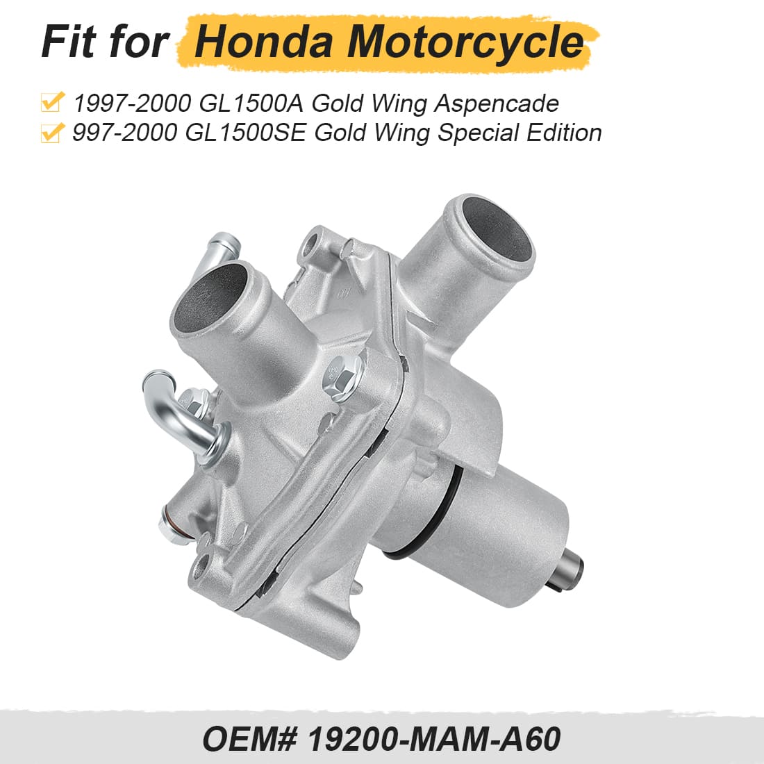 Water Pump Assy For Honda Honda GL1500A GL1500SE Gold Wing 19200-MAM-A60 1997-2000