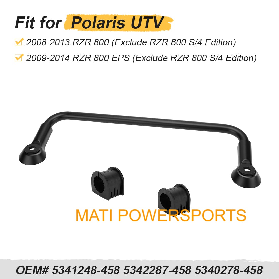 Rear Suspension Stabilizer Sway Bar for Polaris RZR EPS 800 2008-2014 1015480-458