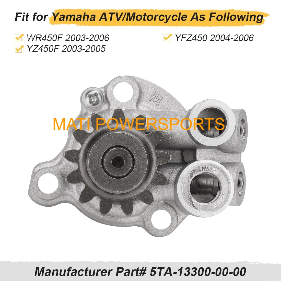 Oil Pump Assembly for Yamaha YFZ450 2004-2006 YZ450F 2003-2005 WR450F 2003-2006 5TA-13300-00-00