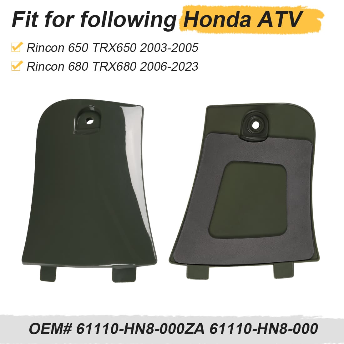 Utility Storage Box Cover Lid Green for Honda Rincon 680 650 TRX680 TRX650 2003-2023