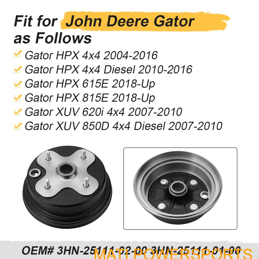 Front Wheel Brake Drum Hub For Yamaha Big Bear 350 Kodiak 400 1989-1998 Use Rear for Timberwolf 250 1992-1993