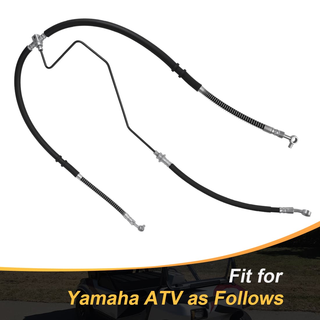 Front Brake Hose Line & Pipe Kit For Yamaha Raptor YFM700R YFM700 2006-2024 1PE-F5872-00-00