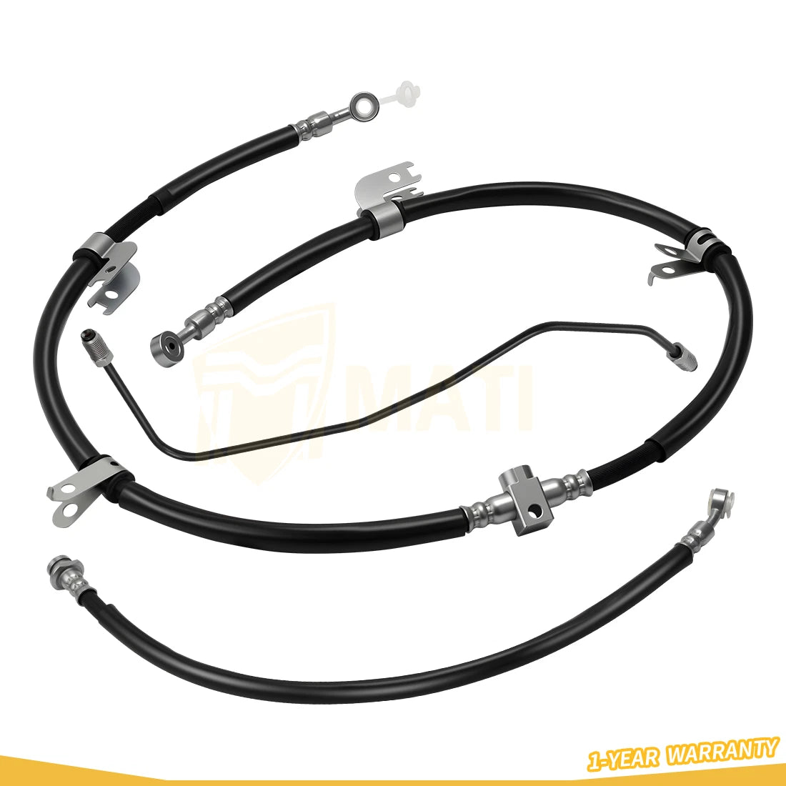 Front Brake Hose Line Kit For Yamaha YFM700 /K Kodiak Grizzly 700 14-25 2UD-F5872-01-00