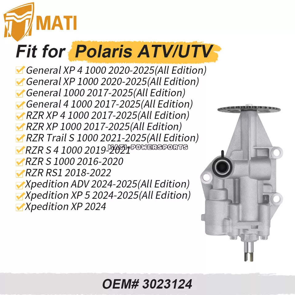 Oil Pump For Polaris RZR Xpedition General XP XP 1000 4 1000 3023124