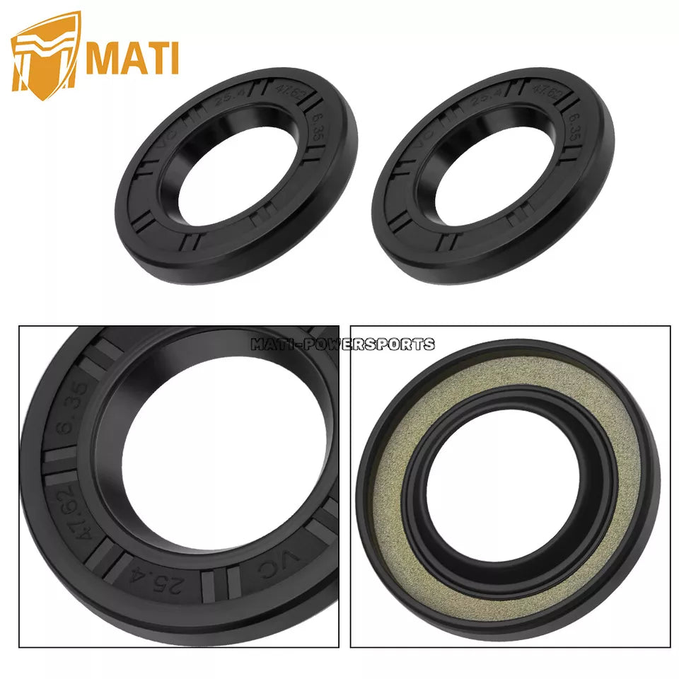 Both Front Wheel Bearing Seal Kits For Polaris Outlaw 450 MXR 500 525 S Predator 500 3514650 3513519
