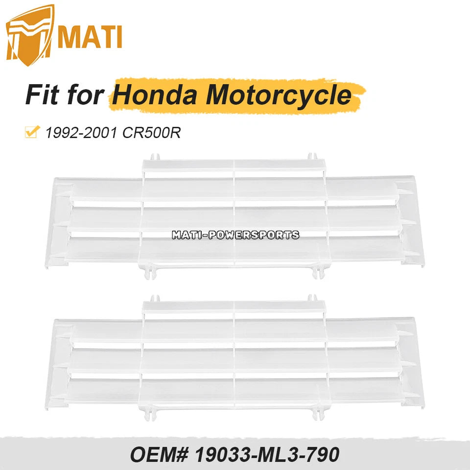 2Pcs Radiator Grill Guard Lourve Cover For Honda Motorcycle CR500R 1992-2001 19033-ML3-790
