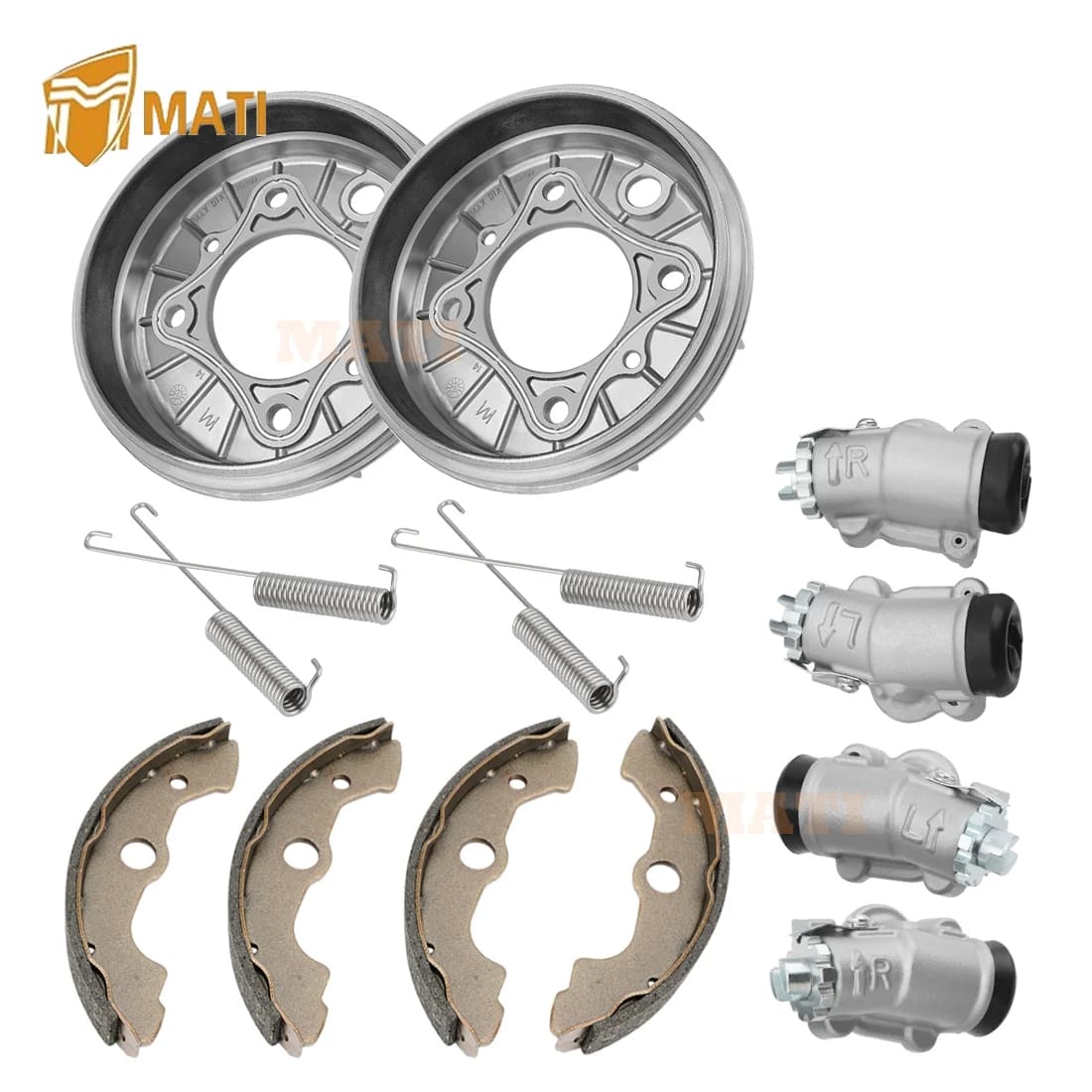 Front Left & Right Brake Wheel Cylinders Drums Shoes Kit For Honda TRX300FW TRX350FE/FM 45330-HC5-006 45370-HC5-505