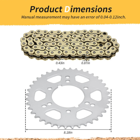 78 Links X-Ring Drive Chain & Sprocket Kit For Polaris Trail Blazer 330 2008-2013