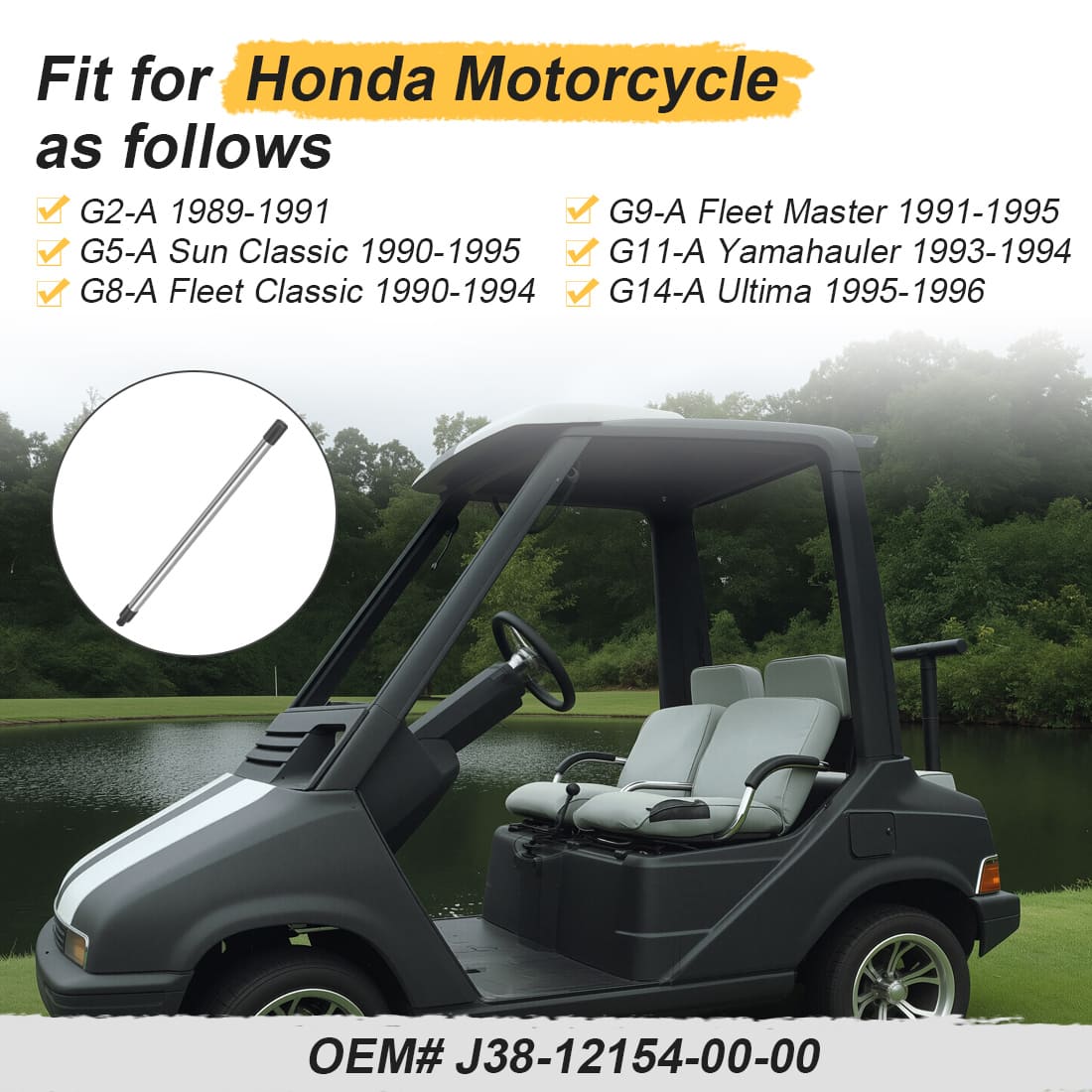 Rod valve Push For Yamha G2 G5 G8 G11 G14 A 1989-1996 J38-12154-00-00