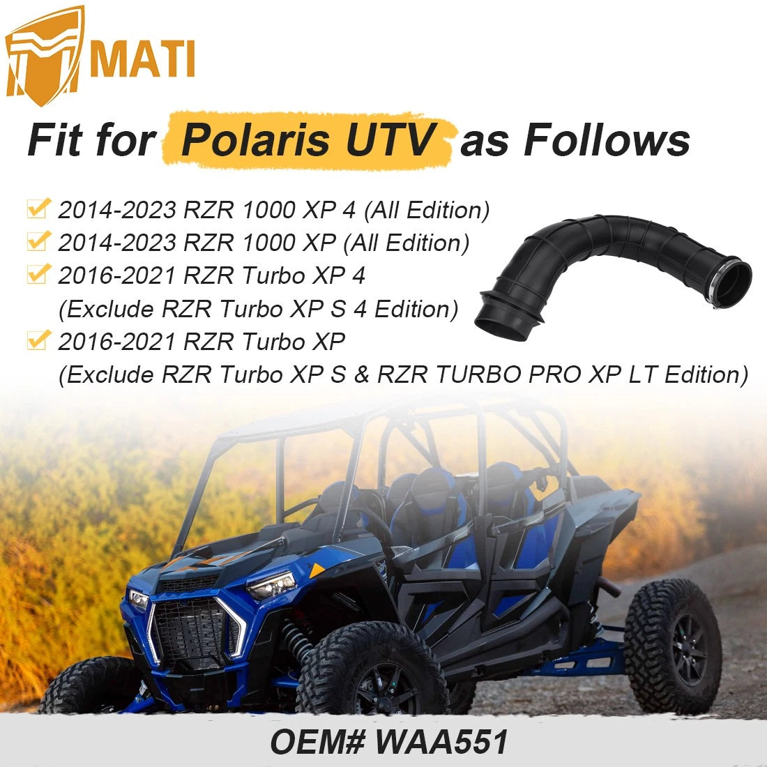 Luftansaugstiefel für Polaris Ranger 500 425 2x4 4x4 6x6 2001-2009 5411976 5413062