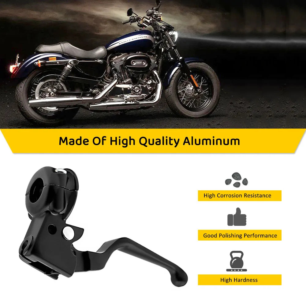Black Clutch Lever & Mount Perch Bracket Assembly for Harley Davidson Sportster 883, 1200, Softail, Dyna, Electra Glide, Road King, Fat Boy MPN: HA0005
