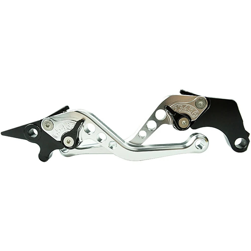 M MATI CNC Motorcycle Brake Clutch Levers Adjust Clutch Lever Short Brake Handle High Quality for Yamaha Honda Motorbike Modification Silver CHINA