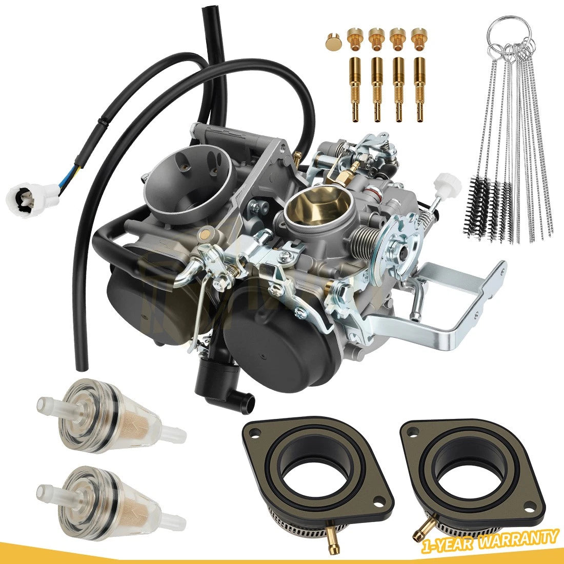 Carburetor & Intake Boot For Yamaha V Star 1100 Custom Classic Silverado XVS1100 1999-2005 5EL-14900-21-00