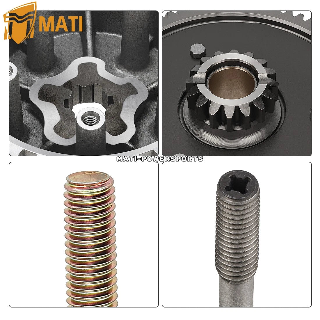 Clutch Kit & Center Inner Hub & Outer Pressure Plate & Basket Gear For Yamaha Blaster 200 YFS200 1988-2006 3JM-16150-01