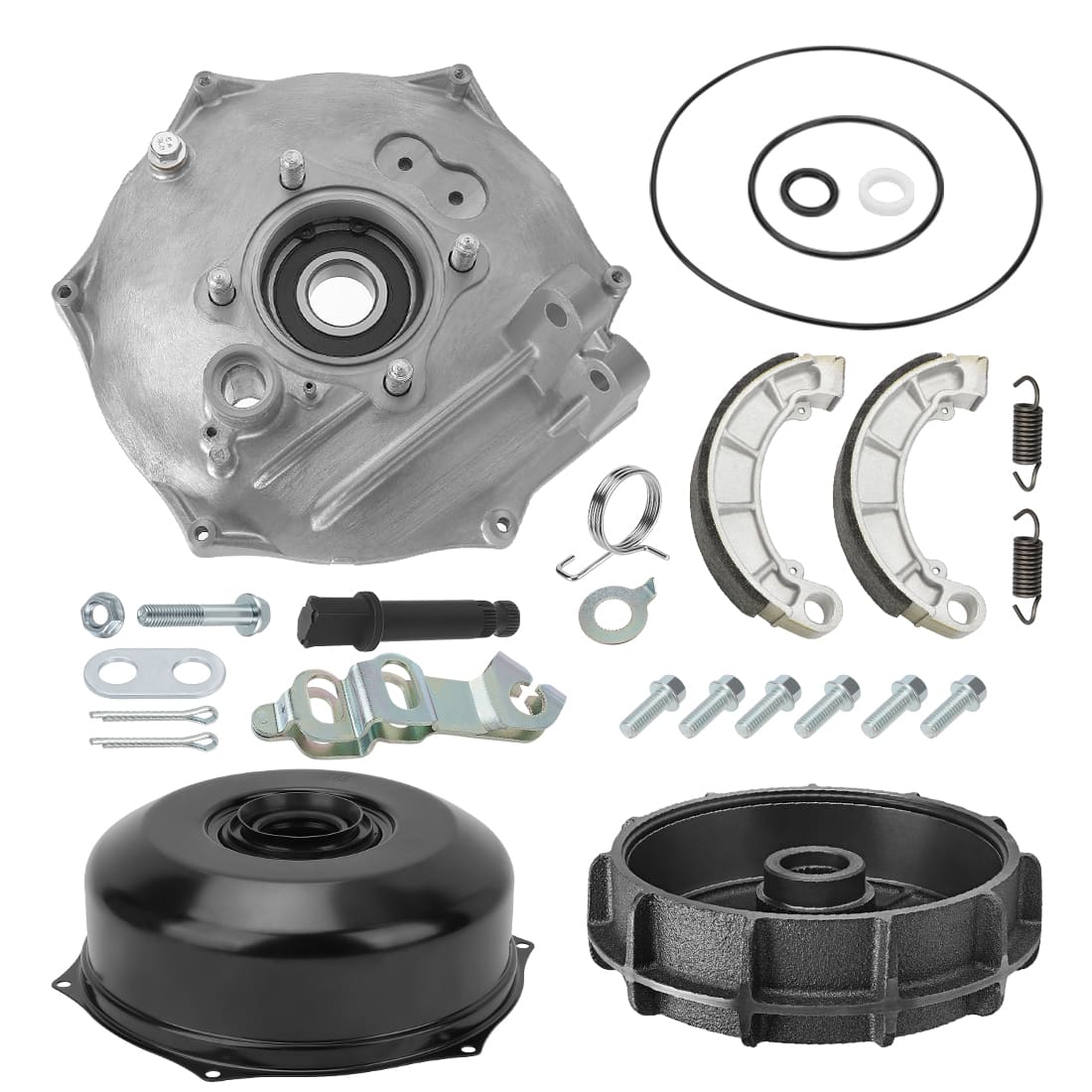 Rear Brake Drum Hub Plate Cover Shoes Bearing Seals Assy for Honda Rancher 420 Foreman 500 520 2014-2024