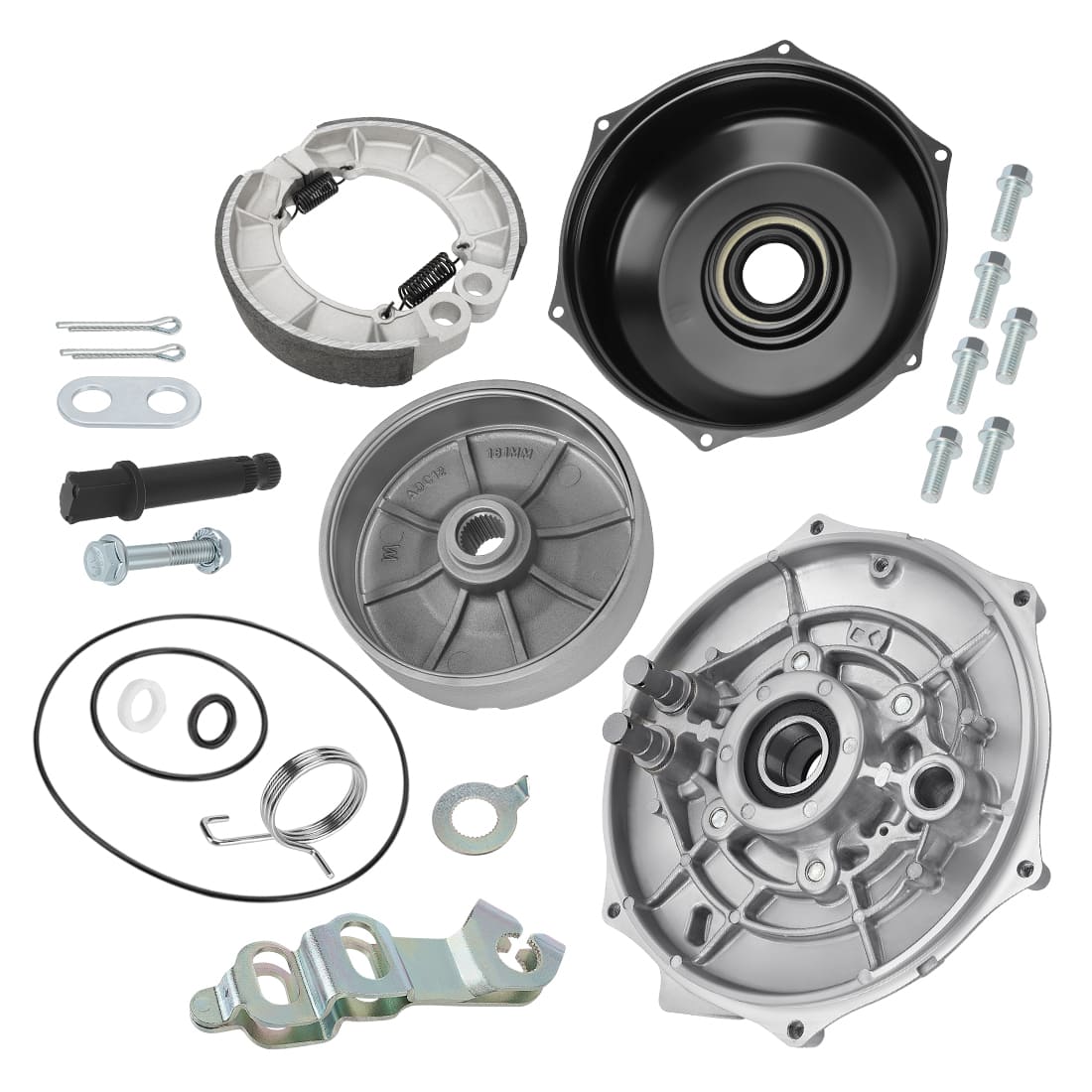 Rear Brake Drum Hub Plate Cover Shoes Bearing Seals Assy Fit For Honda Foreman 500 Rubicon 500 2014-2024 43010-HN2-000