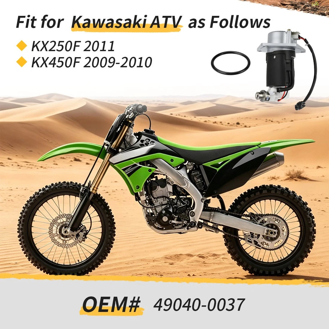Fuel Pump & Gasket For Kawasaki KX250F 2011 KX450F 2009-2010 49040-0037
