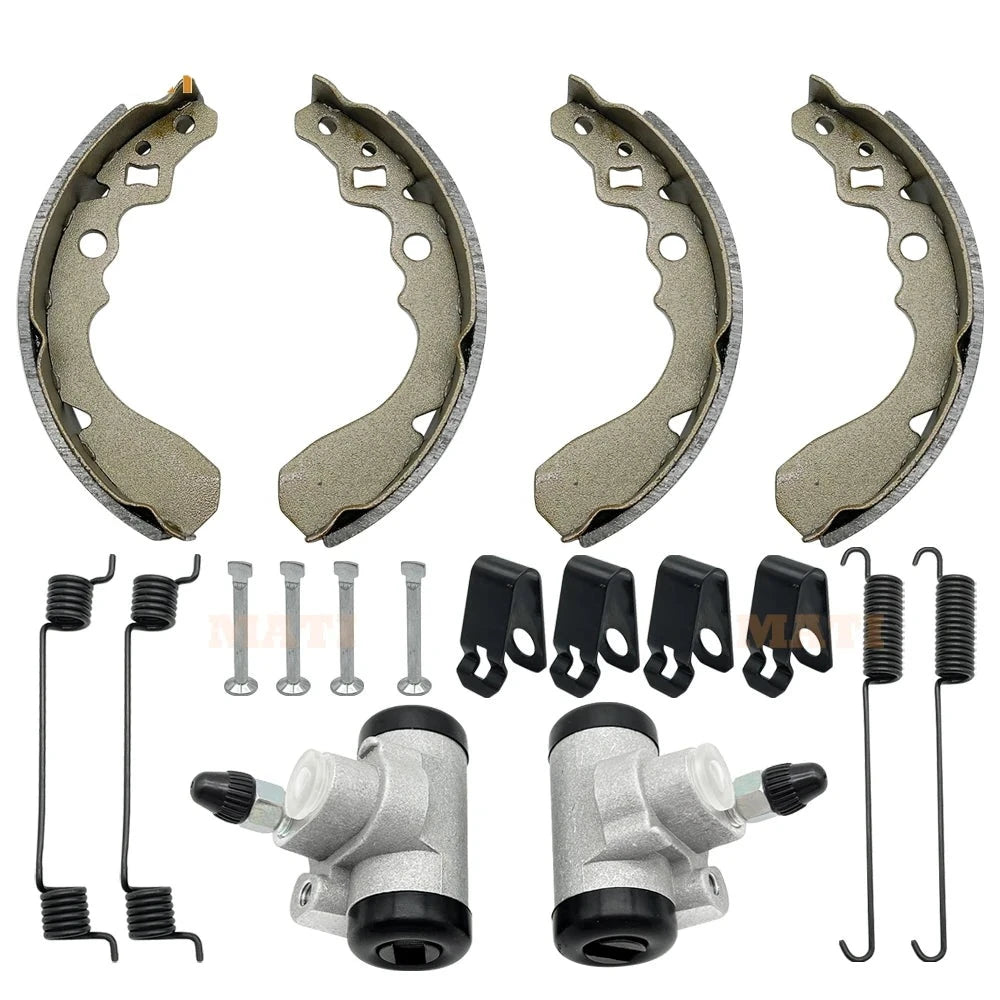 Front Brake Wheel Cylinders Shoes Springs Pins Kit For Suzuki QuadRunner 250 LT-F250 LT-4WD LT-F250F 2x4 4x4 54540-19B00