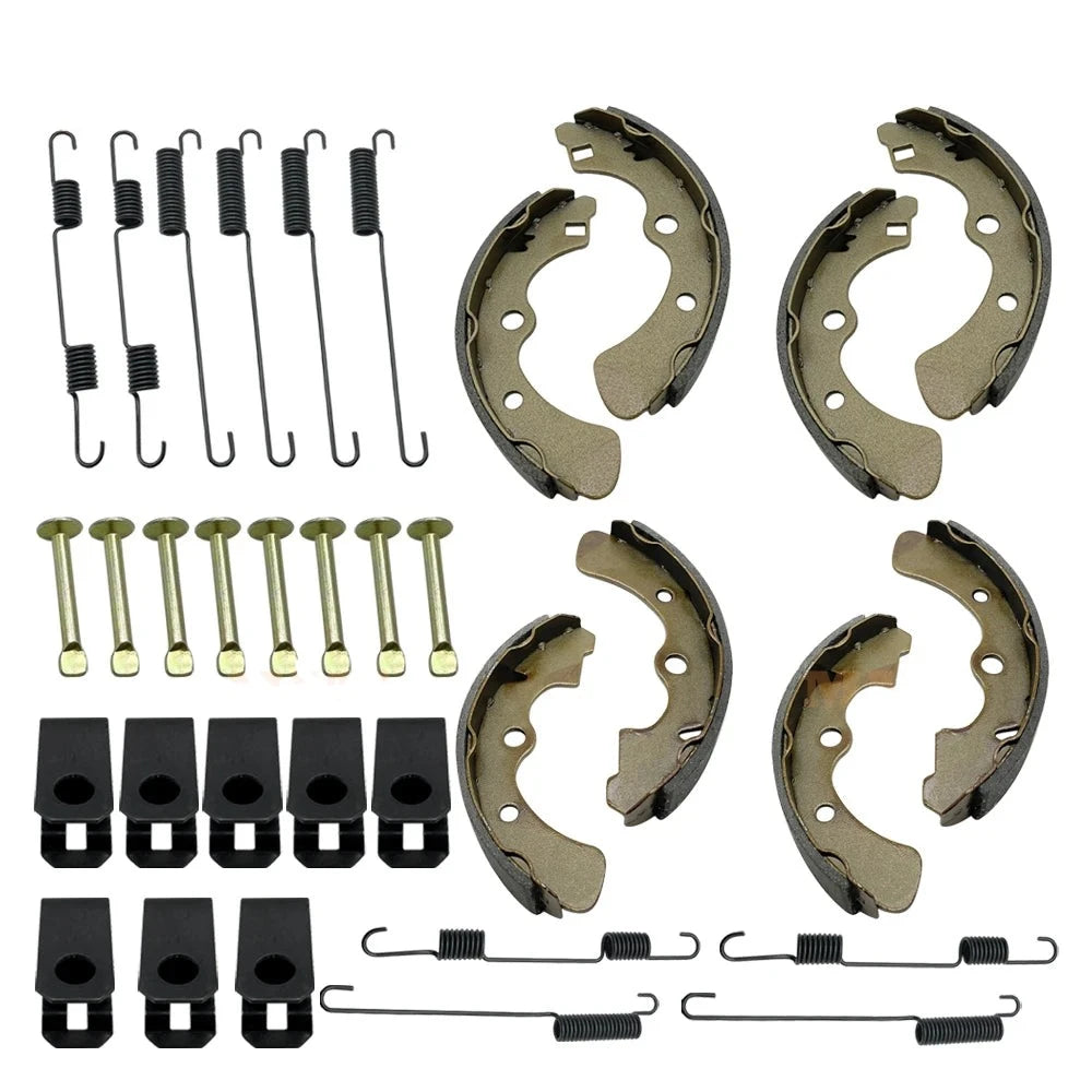 Front & Rear Brake Shoe Kit (Springs & Pins) for Kawasaki Mule 1000 2010 2020 2030 2500 2510 2520 KAF 450 540 620 92043-1398 41048-1074