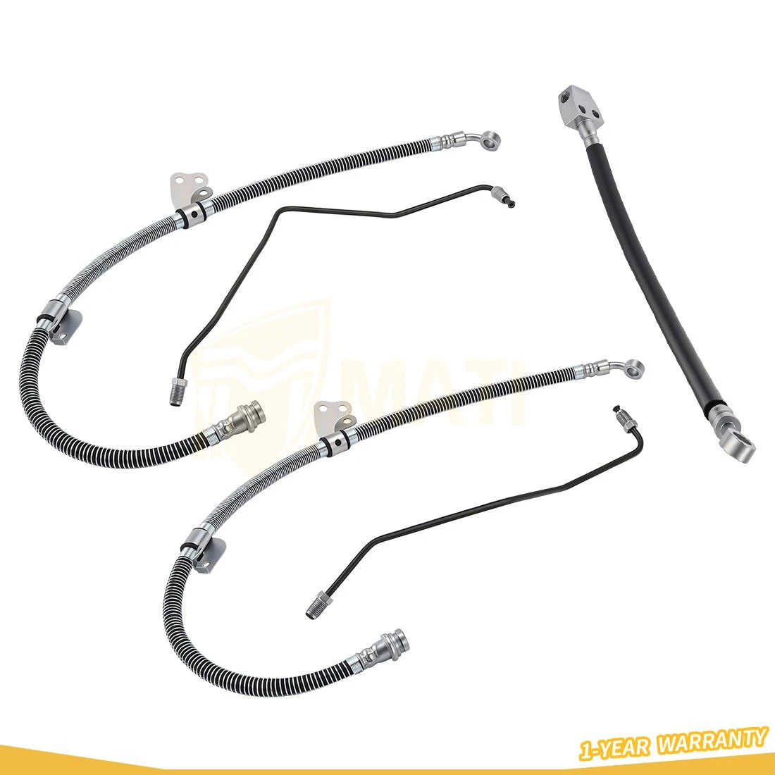 Front Brake Hose Line & Pipe Kit For Yamaha YFM600FW Grizzly 600 4x4 1998-2001 4WV-25872-00-00