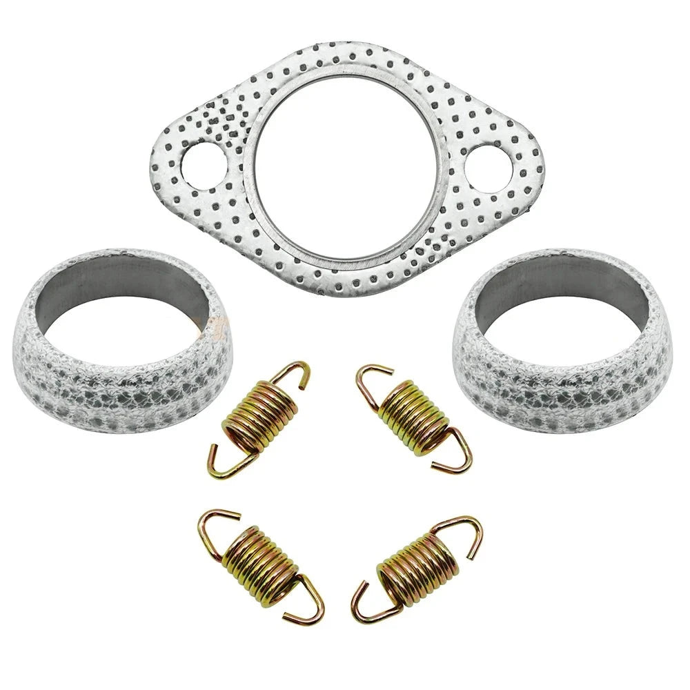 Gasket Exhaust Seal Spring Muffler Rebuild Kit for Polaris Sportsman 400/450/500 Ranger 400/425/500 Scrambler 500 Hawkeye 400 Worker 500 OEM: 3085075, 5243518, 5256385, 5242571