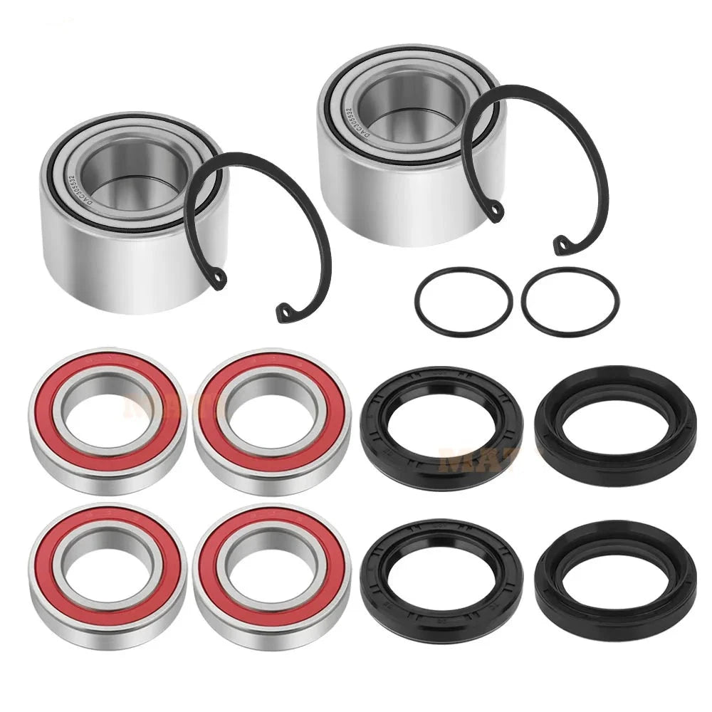 Front Rear Heavy Duty Wheel Bearing Seal Kit for Yamaha Grizzly Kodiak YFM400/YFM450 400 2005-2006 Big Bear YFM400 MPN: 933050060200 931023841700 931063804700