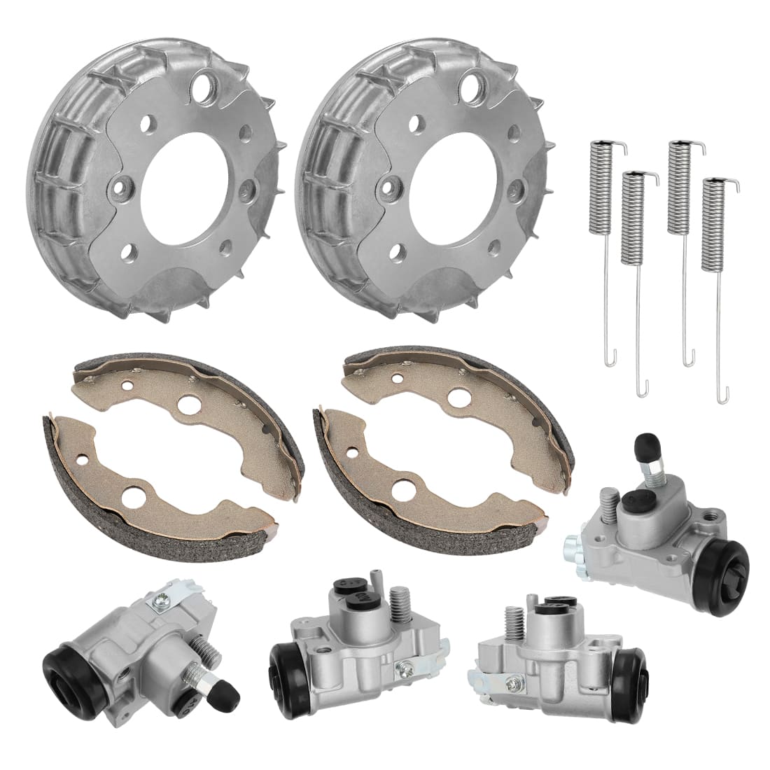 Front Left & Right Brake Wheel Cylinders Drums Shoes Kit for Honda Foreman 450 TRX450FE/FM 1998-2004 45710-HM5-930