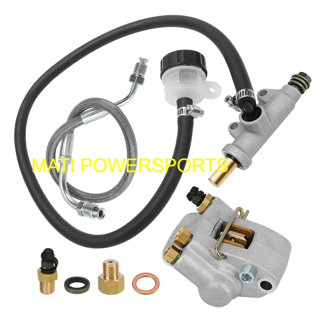 Rear Brake Caliper & Master Cylinder & Hose Line For Polaris Sportsman 500 335 Diesel 455 Worker 335 500 1930819 1999-2000