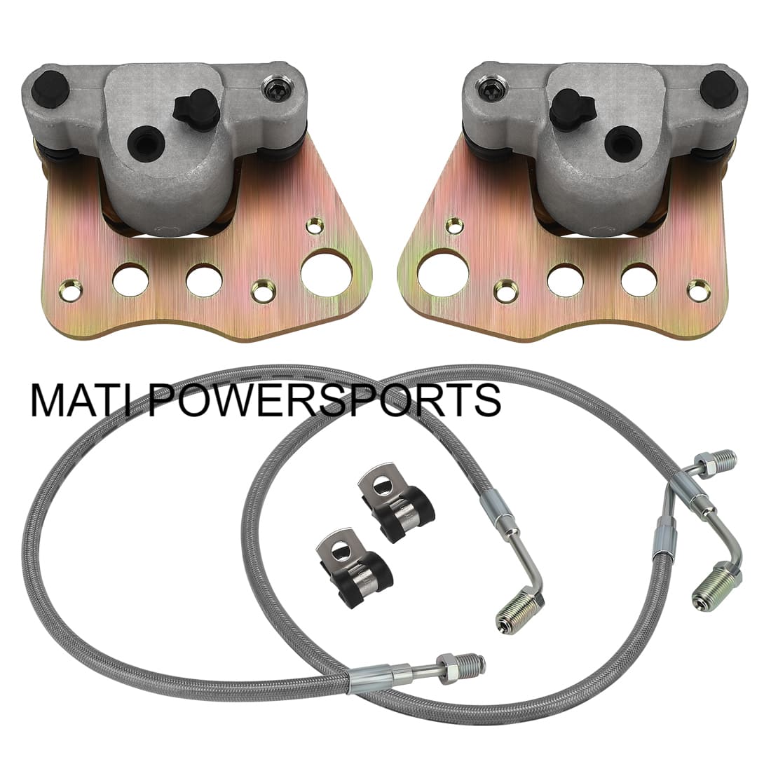 Front Brake Calipers & Hose Lines For Polaris Magnum 500 330 Xpedition 425 Xplorer 400 ATP 500 1910502 1910681