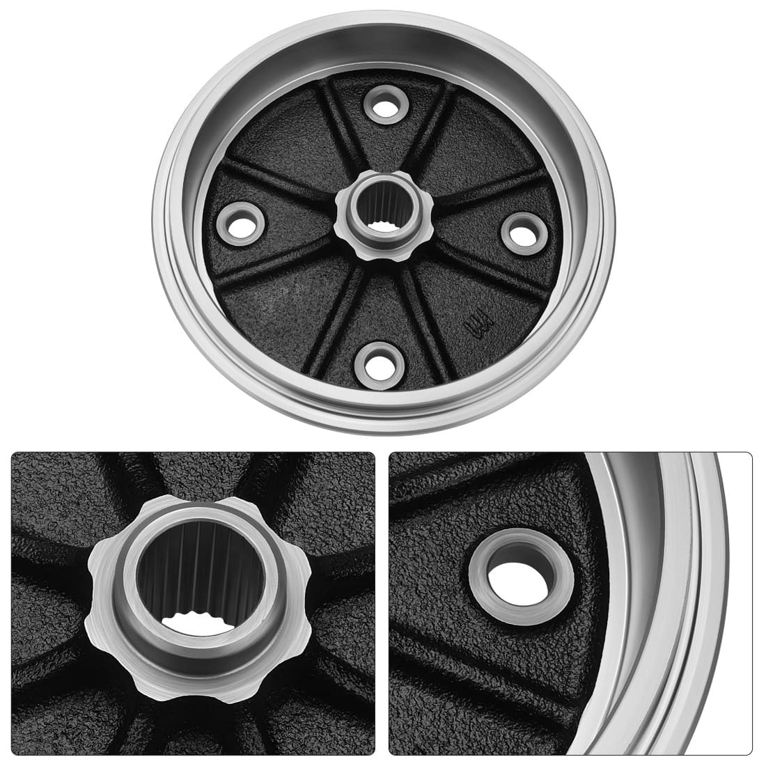 2PCS Front Wheel Brake Drum Hub For Kawasaki Mule 2010 2500 2510 KAF540 KAF620 KAF950 41038-1227