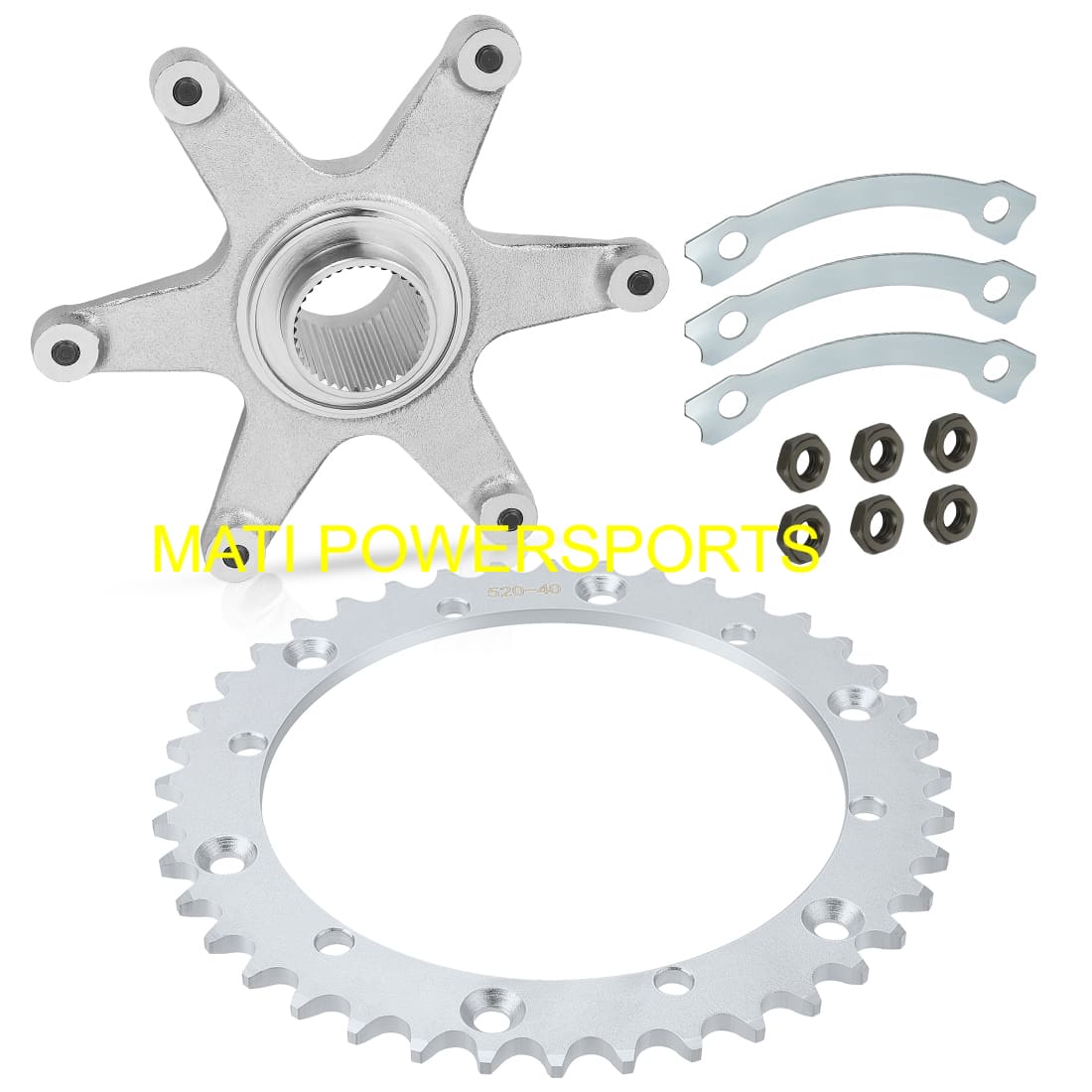 Rear Axle Sprocket & Mount Hub Collar Holder Kit for Yamaha YFM660R Raptor 660 2001-2005