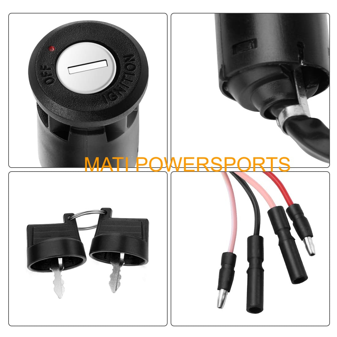 Handlebar Key Starter Relay Switch Kit for Honda FourTrax 300 2x4/4x4 TRX300/TRX300FW 1990-1995