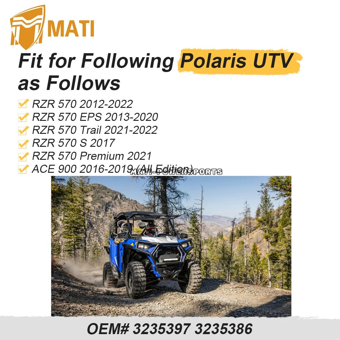 For Polaris RZR 570 ACE 900 All Edition 12-22 Main Gearcase Bellcrank 3235397 3235386
