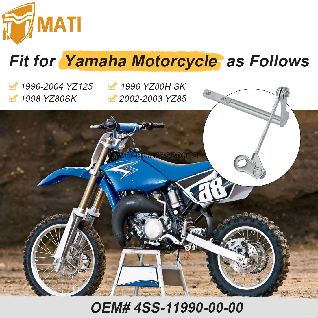 Exhaust Power Valve Push Rod Assembly For Yamaha YZ125 YZ80 H/SK 1996-2004 4SS-11990-00-00