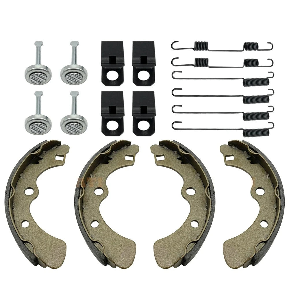 Rear Brake Shoes Springs Pins Left & Right Set for Kawasaki Mule 3000 3010 3020 4000 4010 KAF620 KAF950 Diesel 41048-1132 41048-1133