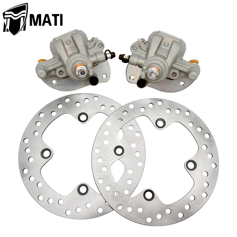 Rear Brake Calipers & Brake Rotors for Yamaha Grizzly 700 YFM700 4x4 2007-2020