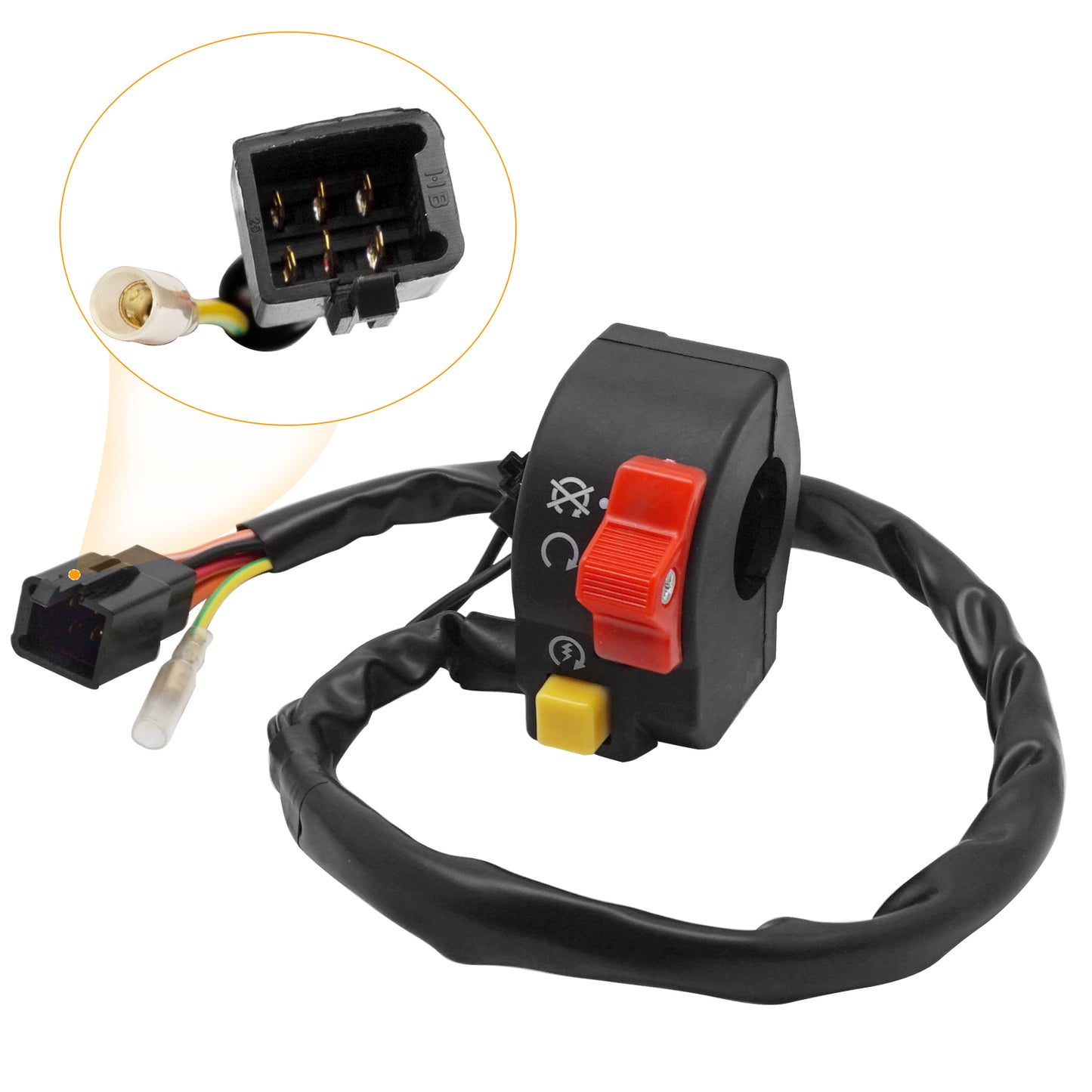 Right Handlebar Switches Start Stop Kill Button for Suzuki DRZ400S DR-Z400S 2000-2009 37200-13E30, 37200-13E31