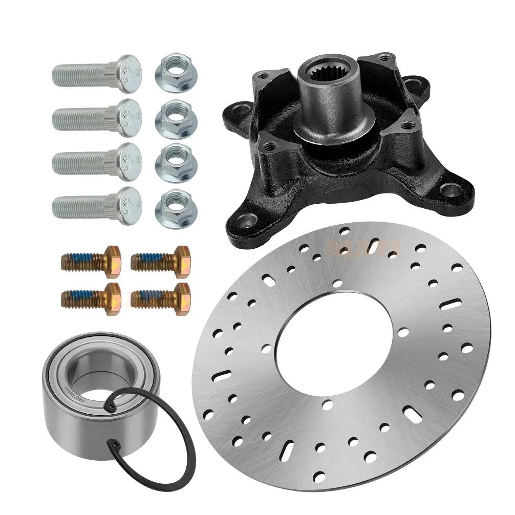Front Wheel Hub & Bearing & Studs & Brake Rotor Kit for Polaris Ranger 500 570 Ranger EV PRO-XD-Mid-Size 2017-2024 5140380