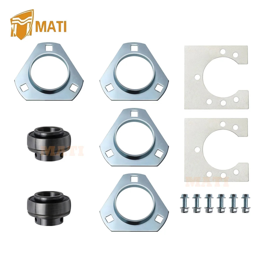 Go-Kart Rear Live Axle Bearing Kit 3-Hole for Go Karts Mini Bikes Trikes Off Road ATV