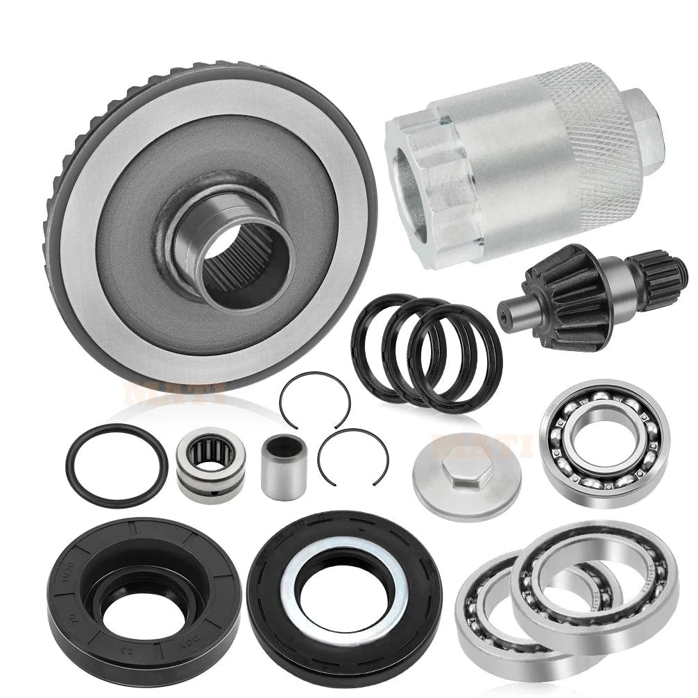 Rear Differential Final Drive Pinion Ring Gear Bearings Seals Tool Kit for Honda Recon 250 TRX250EX X TE/TM 1997-2023