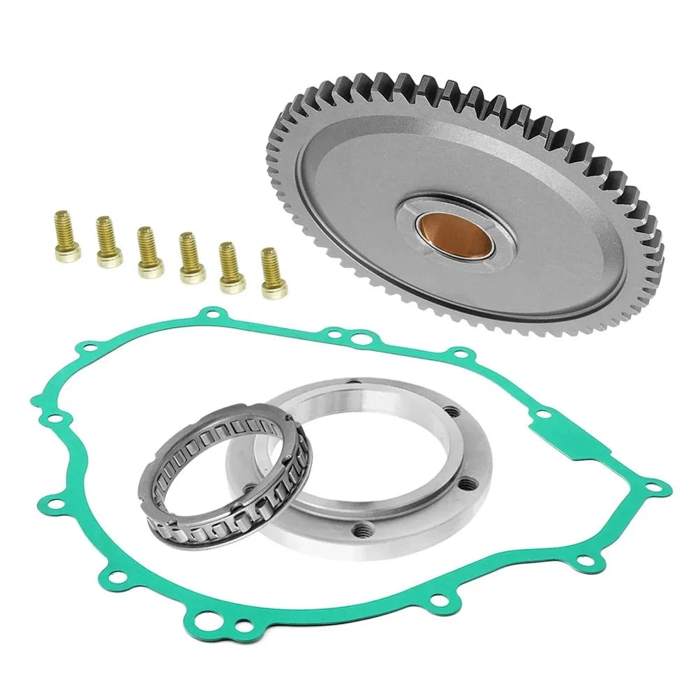 Starter Starting Clutch One Way Gear Bearing Gasket for Yamaha Grizzly 350 Bruin 350 Wolverine 350 5UH-15517-00-00