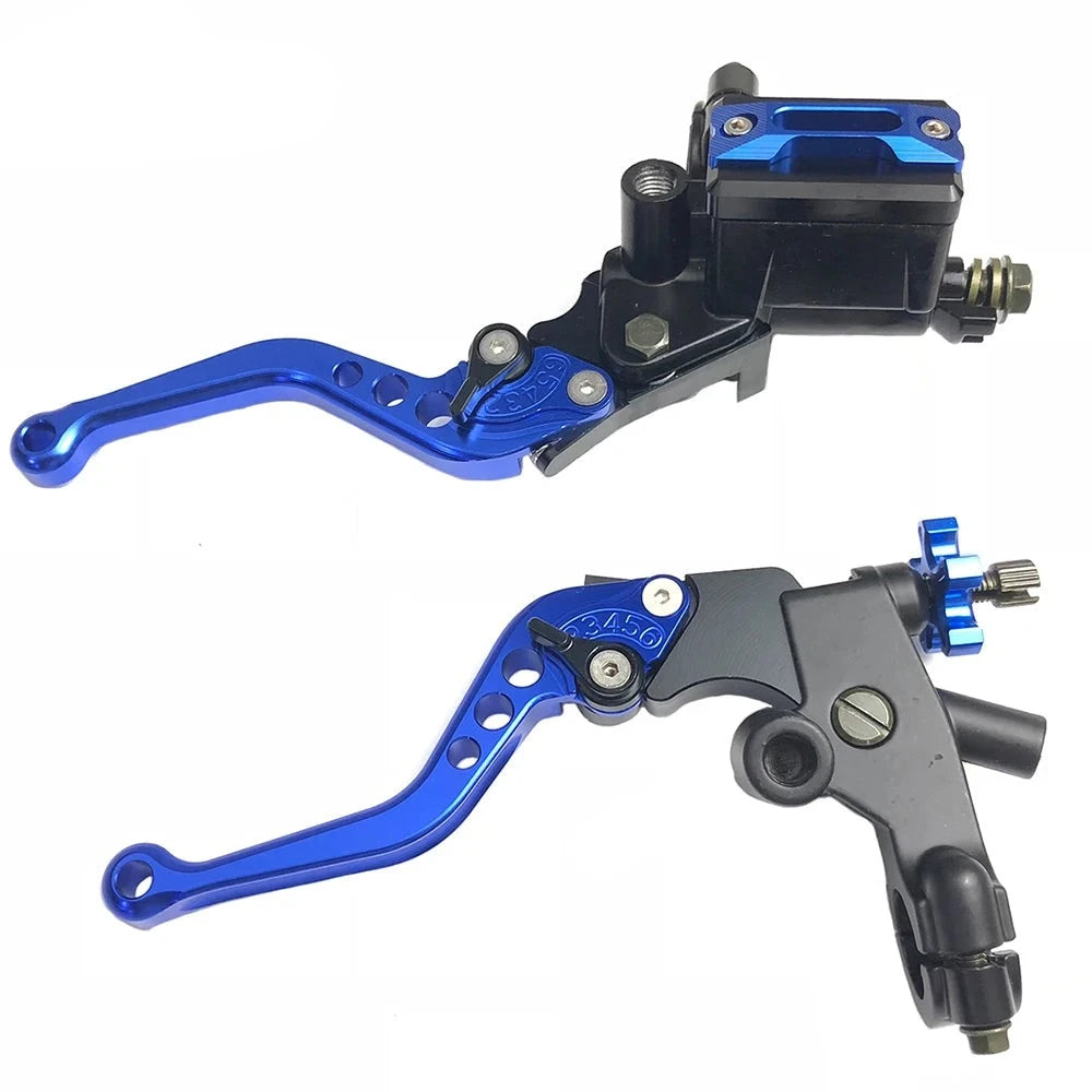 Universal Motorcycle Brake Master Cylinder Clutch Kit (7/8" 22mm) - Fits Scooters, Sport Bikes, Dirt Bikes & More Blue CHINA