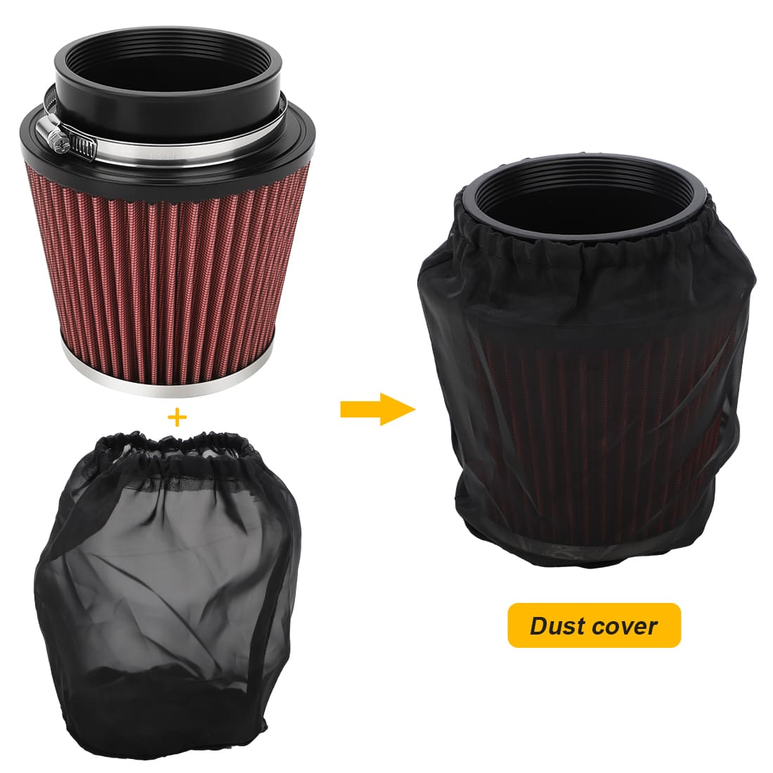 Air Filter w/Guide Holder Kit For Yamaha YFZ450 YFZ450R YFZ450X 2008-2024 5TG-14451-00-00