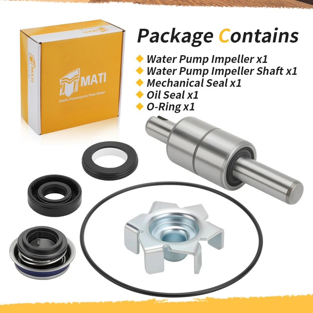 Water Pump Rebuild Kit w/ Impeller Shaft For Honda Shadow 600 750 1998-2007 19200-MBA-600