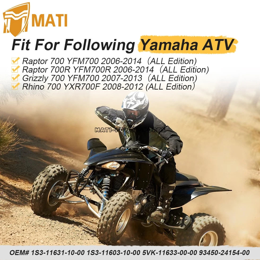 For Yamaha Raptor Grizzly Rhino 700 06-14 Top End Kit 102mm Piston & Gaskets 1S3-11631-10-00