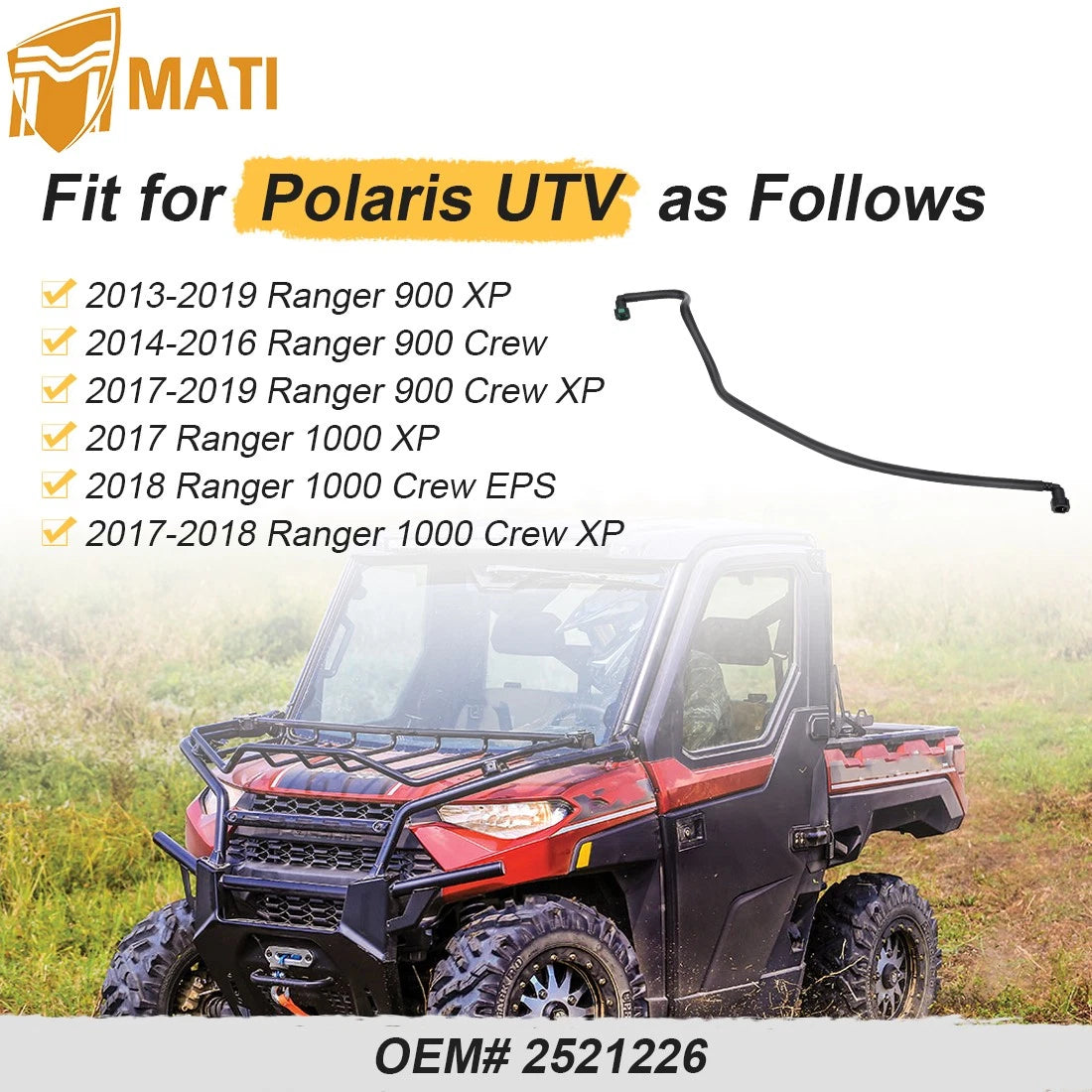 Fuel Line Assembly For Polaris Ranger XP 900 1000 Crew 2013-2019 2521226