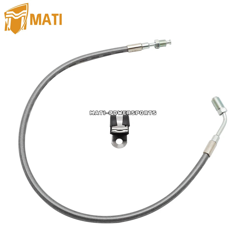 Front Left Brake Line With Fitting for Polaris Magnum Trail Boss 325 330 2001-2004 Xplorer 250 400 Xpedition 325 425 1910474